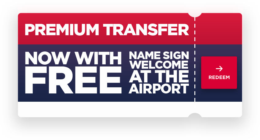 Premium transfer, now with free name sign welcome at the airport
