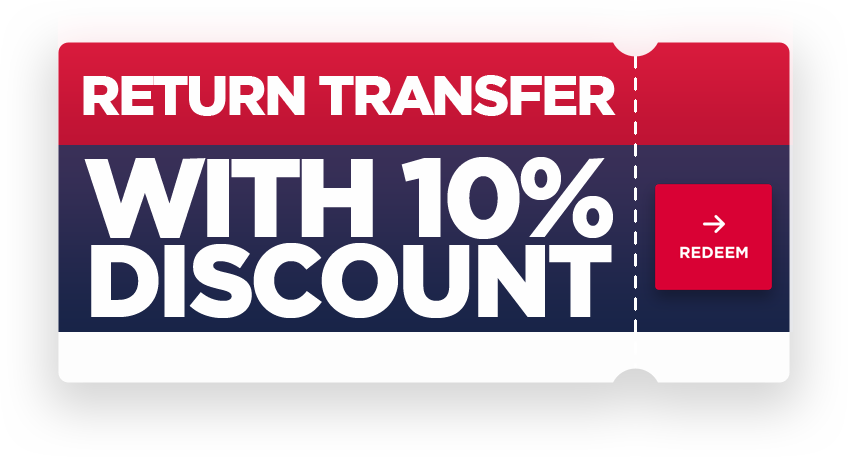 Return transfer with 10% discount

